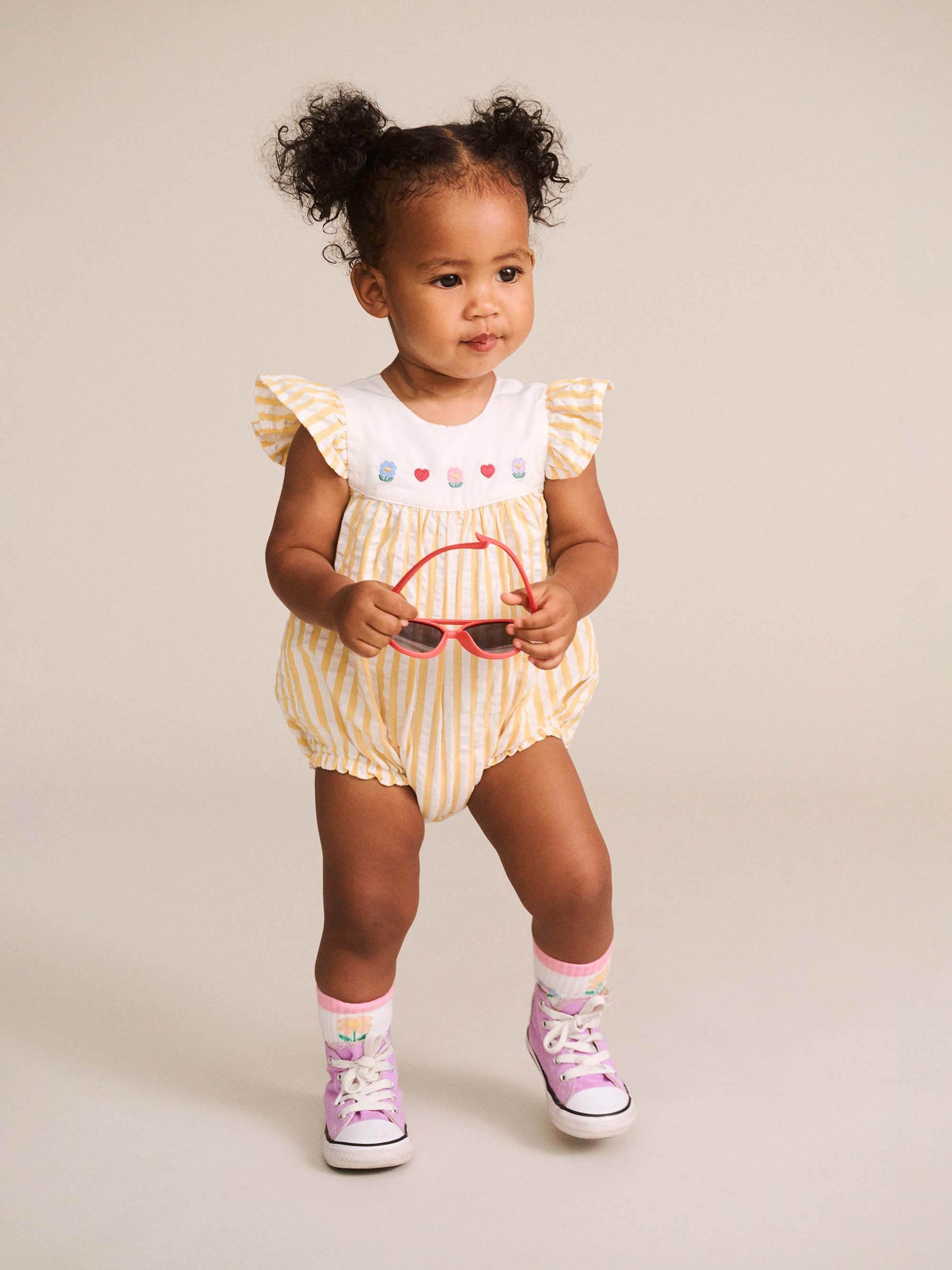 Huxbaby Flowerfield Stripe Playsuit