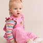 Huxbaby Classic Frill Cord Overall Strawberry