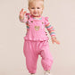 Huxbaby Classic Frill Cord Overall Strawberry