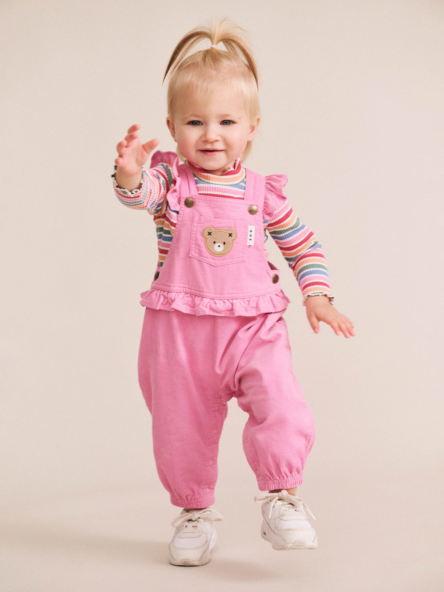Huxbaby Classic Frill Cord Overall Strawberry