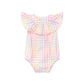 Huxbaby Rainbow Check Frill Onesie