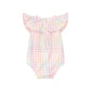 Huxbaby Rainbow Check Frill Onesie