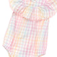 Huxbaby Rainbow Check Frill Onesie