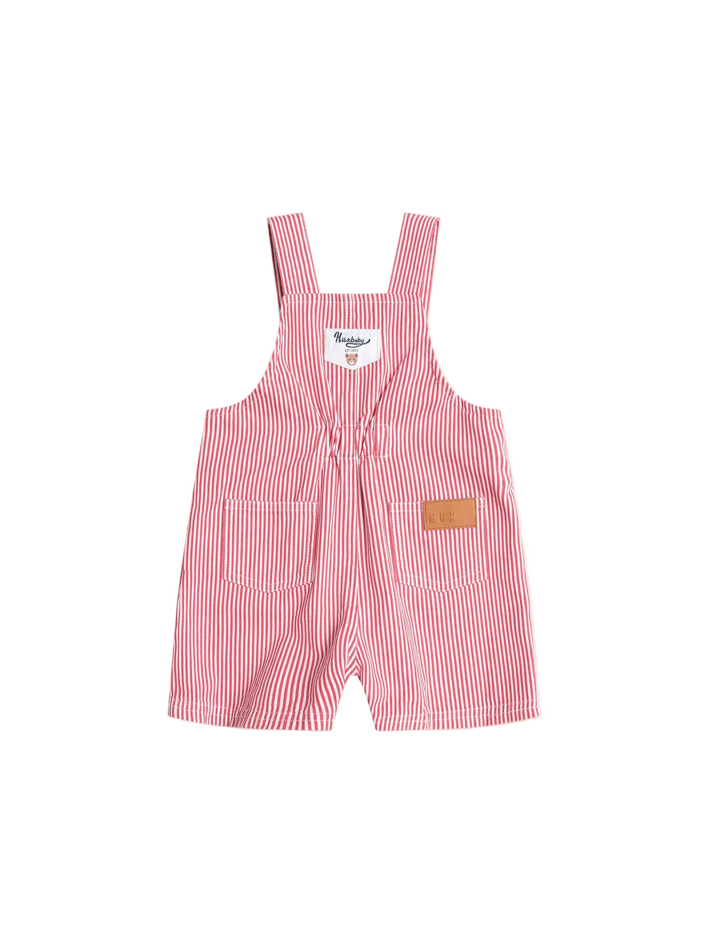 Huxbaby Chill Red Stripe Short Overalls