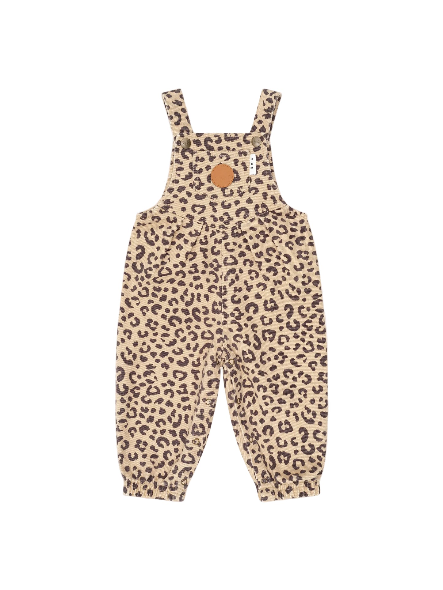 Huxbaby Leoprad Print Denim Overalls Animal