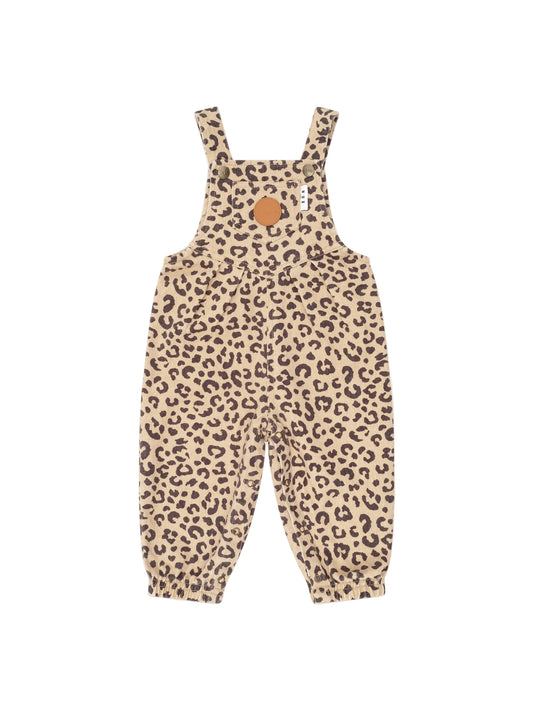 Huxbaby Leoprad Print Denim Overalls Animal