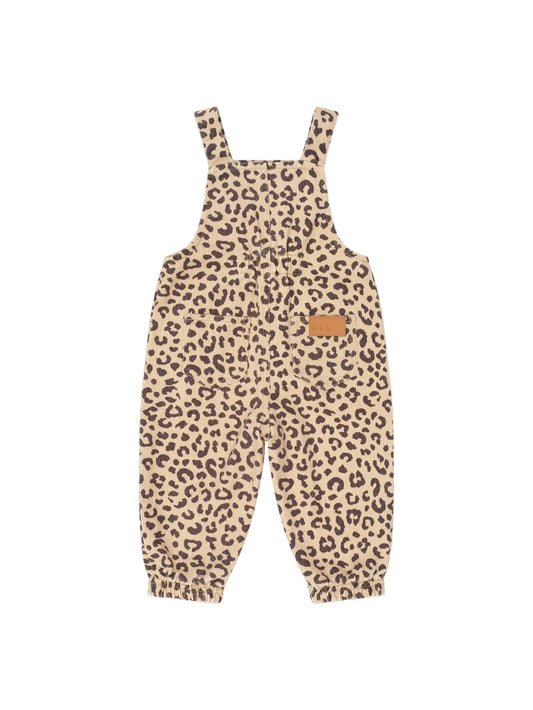 Huxbaby Leoprad Print Denim Overalls Animal