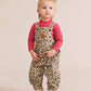 Huxbaby Leoprad Print Denim Overalls Animal