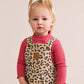 Huxbaby Leoprad Print Denim Overalls Animal
