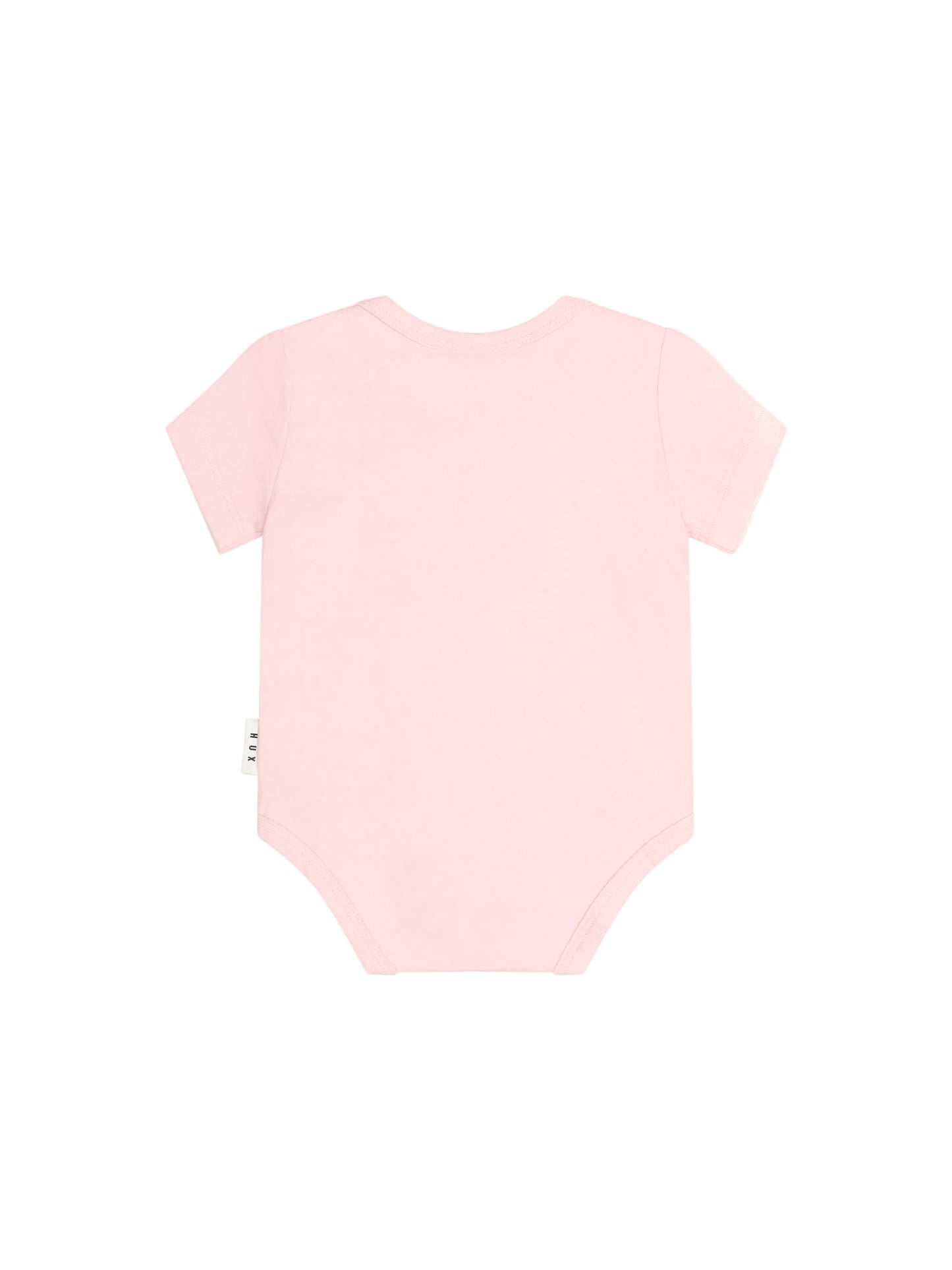 Huxbaby Bow Hux Short Sleeve Bodysuit Baby Pink