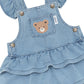 Huxbaby Huxbear Knit Denim Frill Pinafore