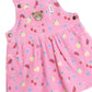 Huxbaby Pink Fruit Emoji Pinafore Dress Begonia Pink
