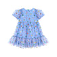 Huxbaby Fruit Salad Puff Sleeve Tulle Dress Seaside