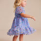 Huxbaby Fruit Salad Puff Sleeve Tulle Dress Seaside