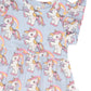 Huxbaby Rainbow Unicorn Tier Dress Ice Water