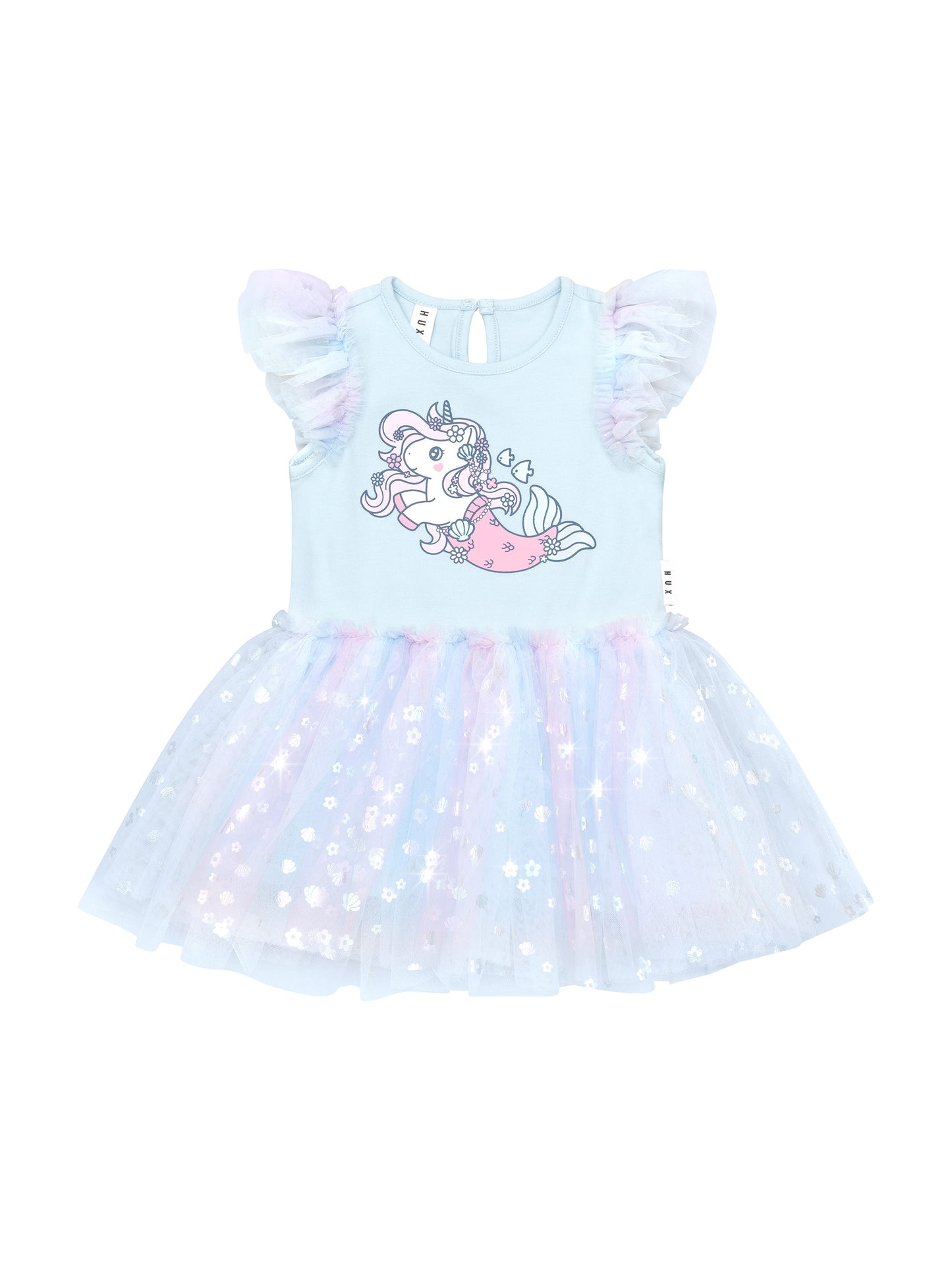 Huxbaby Daisy Seashell Ballet Dress Soft Aqua