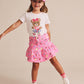 Huxbaby Pink Fruit Emoji Frilly Skirt Begonia PInk