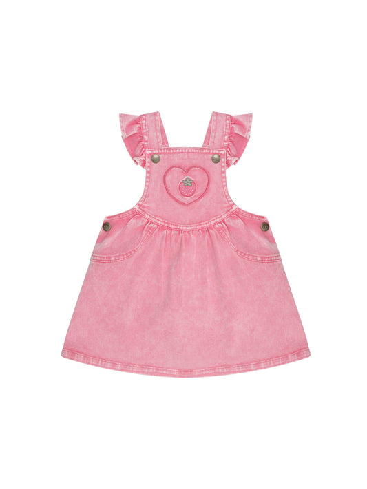 Huxbaby Vintage Pinafore Dress Bubblegum