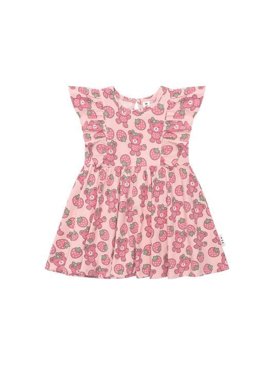 Huxbaby Berry Bear Frill Dress Candy