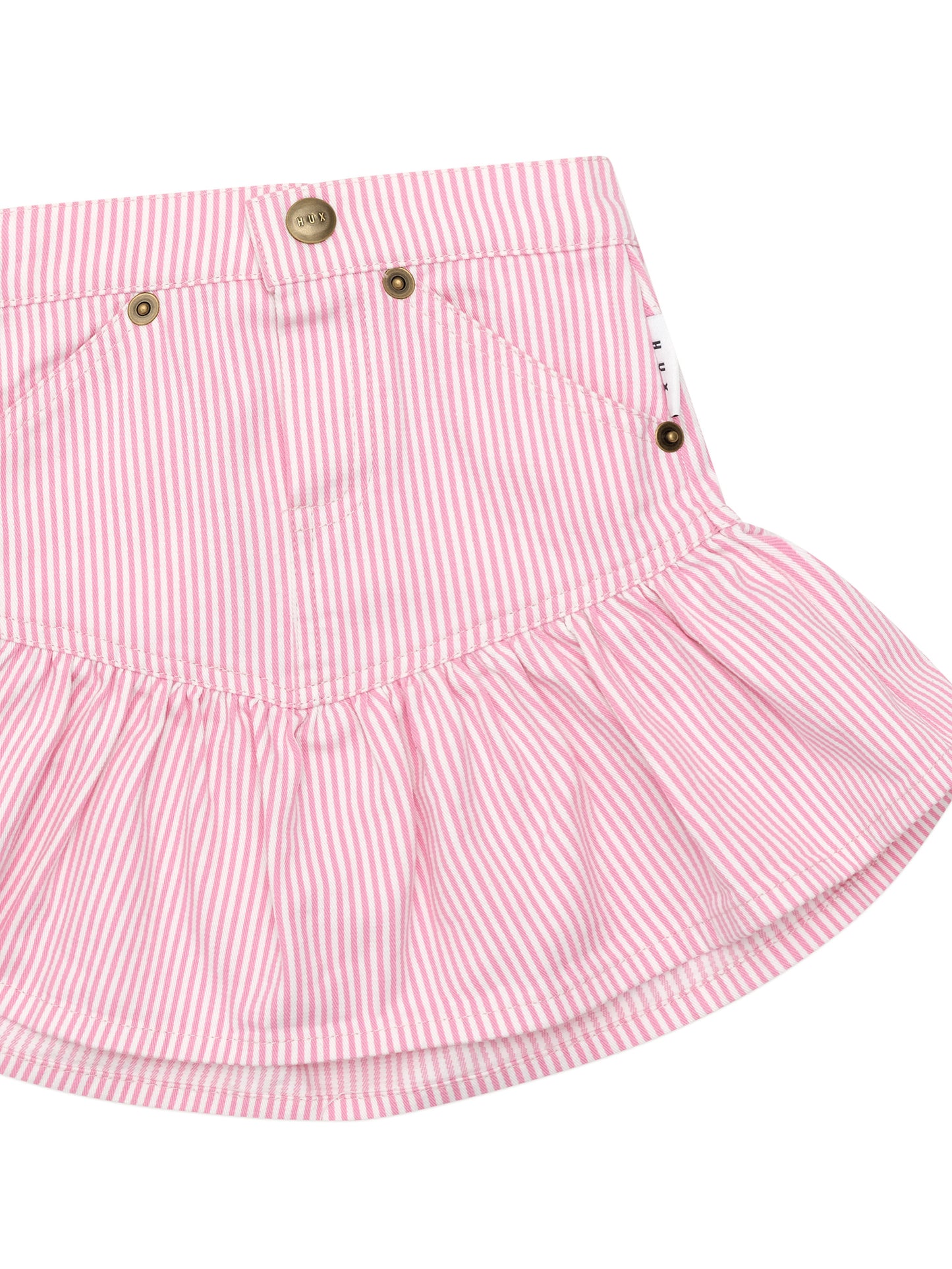 Huxbaby Candy Stripe Frill Skirt Bubblegum Stripe