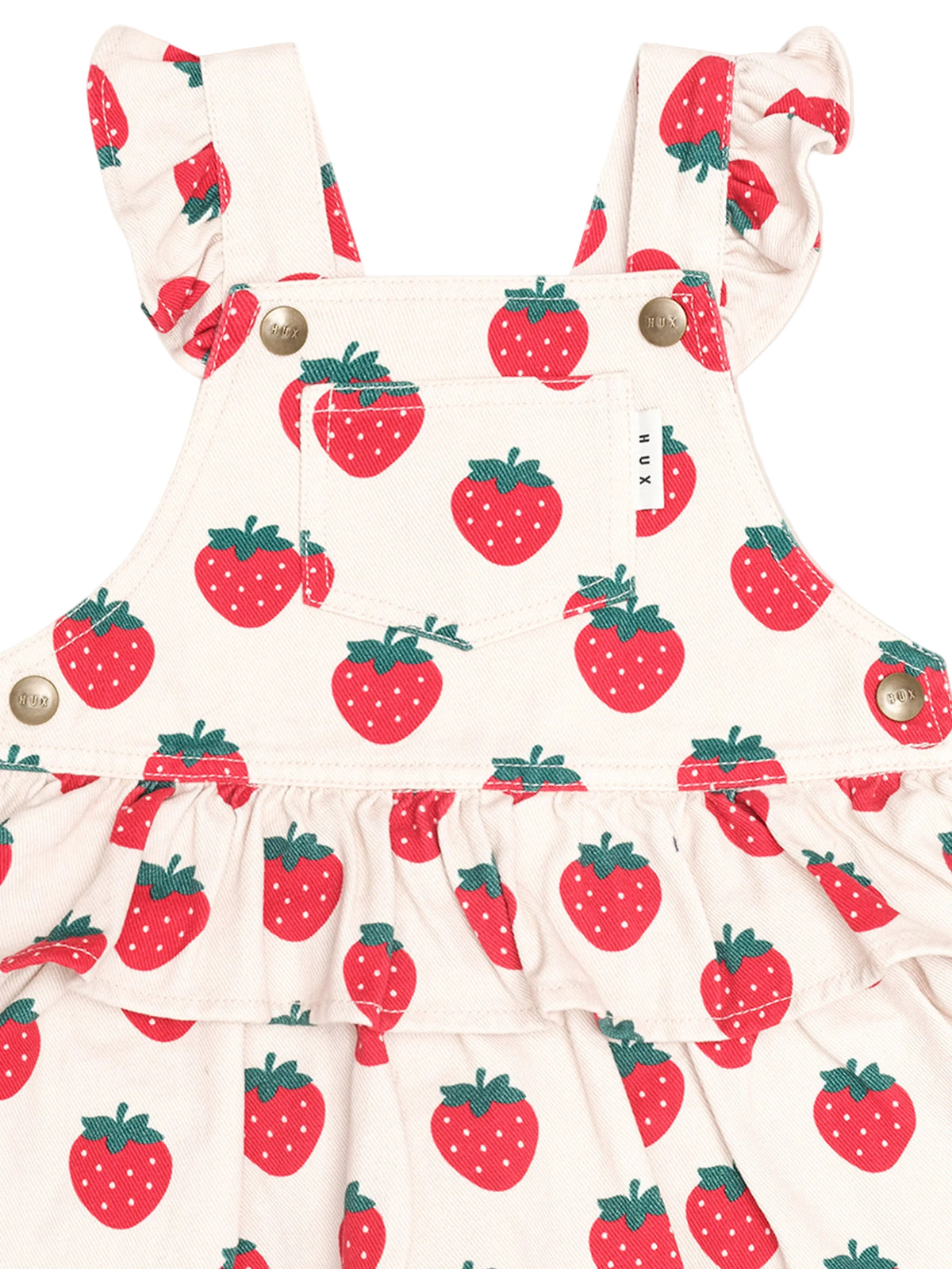 Huxbaby  Strawberry Tiered Pinafore Dress