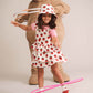 Huxbaby  Strawberry Tiered Pinafore Dress