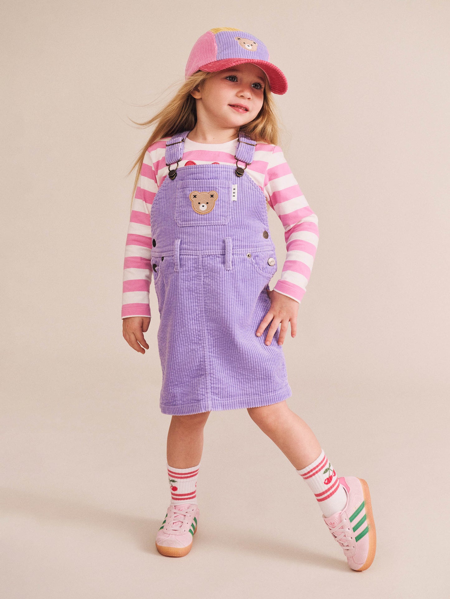 Huxbaby Classic Cord Pinafore Violet