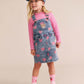 Huxbaby Dreamy Denim Hearts Pinafore Denim / Cherry