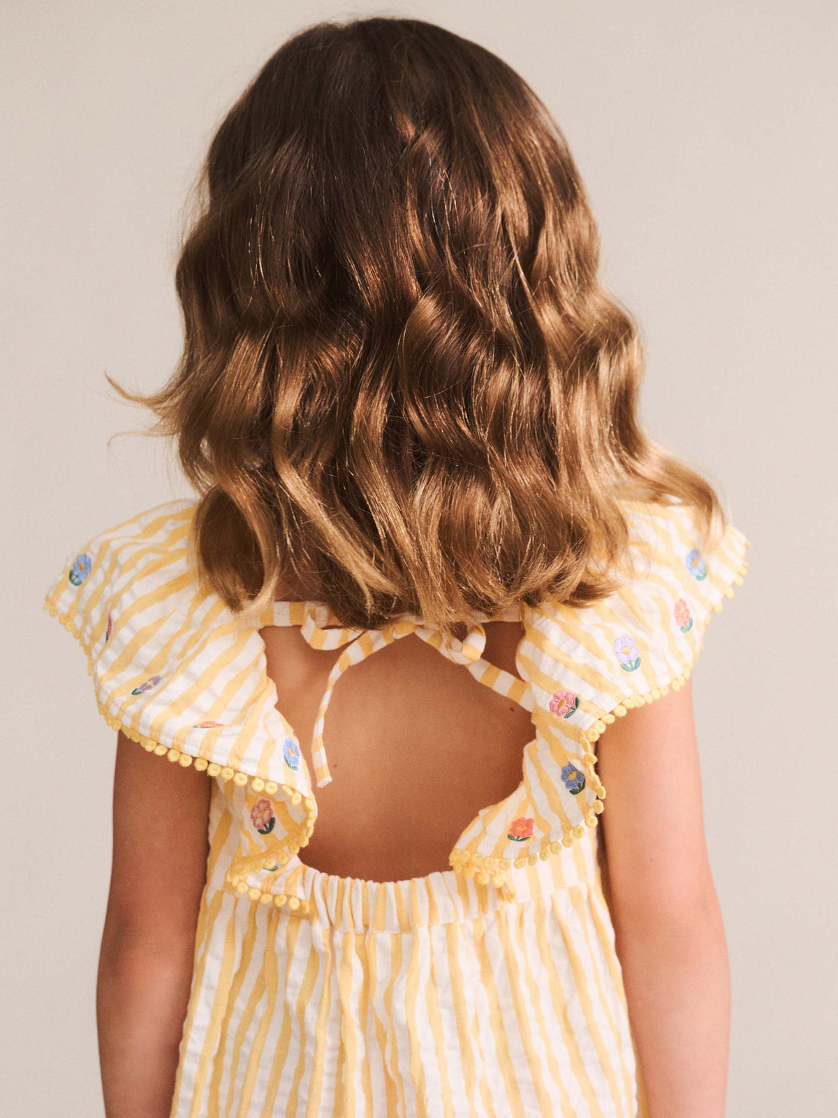 Huxbaby Flowerfield Stripe Shirred Dress