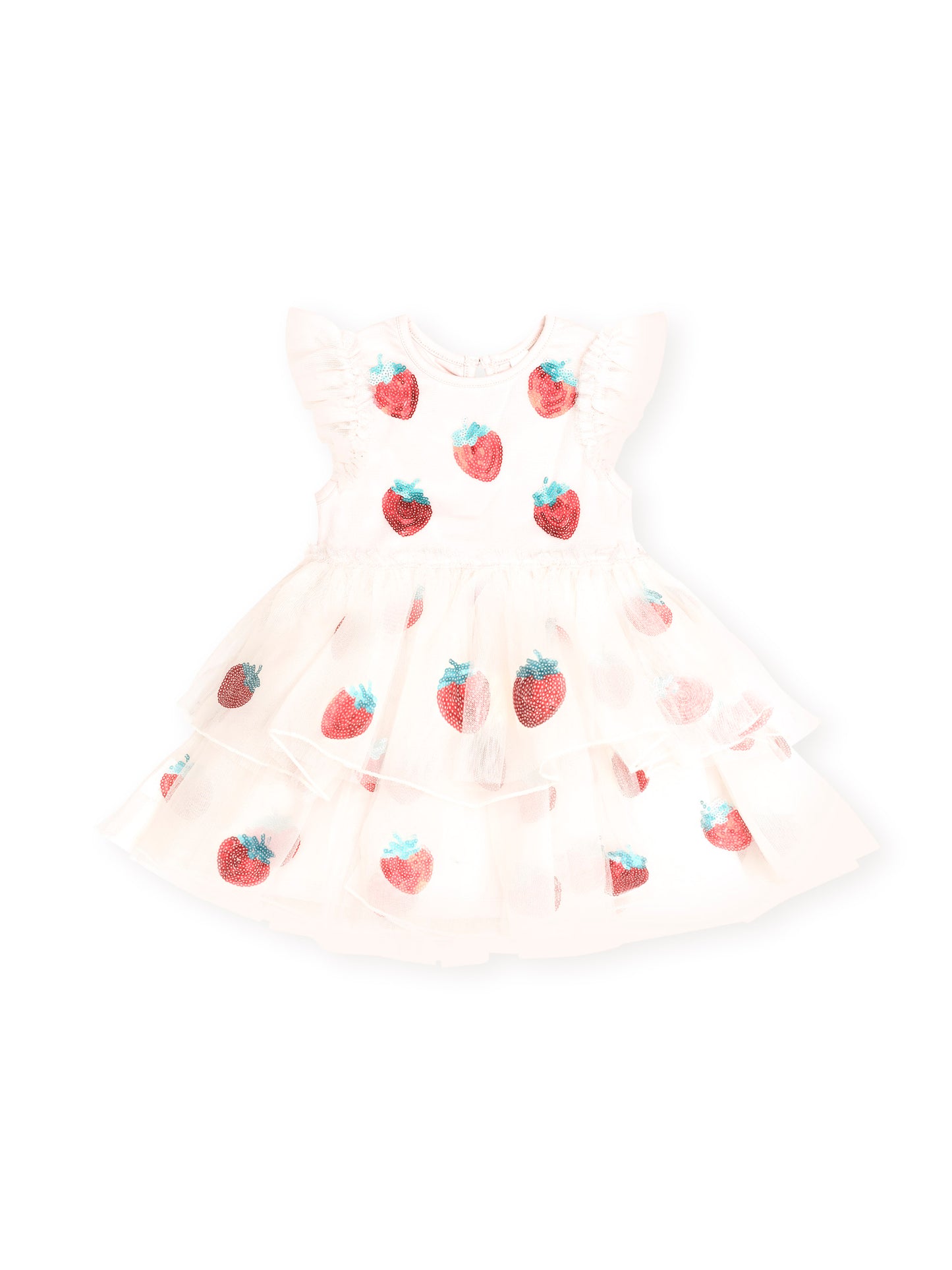 Huxbaby Sequin Strawberry Tulle Dress