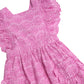 Huxbaby Frilly Broderie Pinafore Dress Magenta