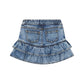 Huxbaby Dreamy Denim Tirered Skirt Denim Blue