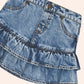 Huxbaby Dreamy Denim Tirered Skirt Denim Blue