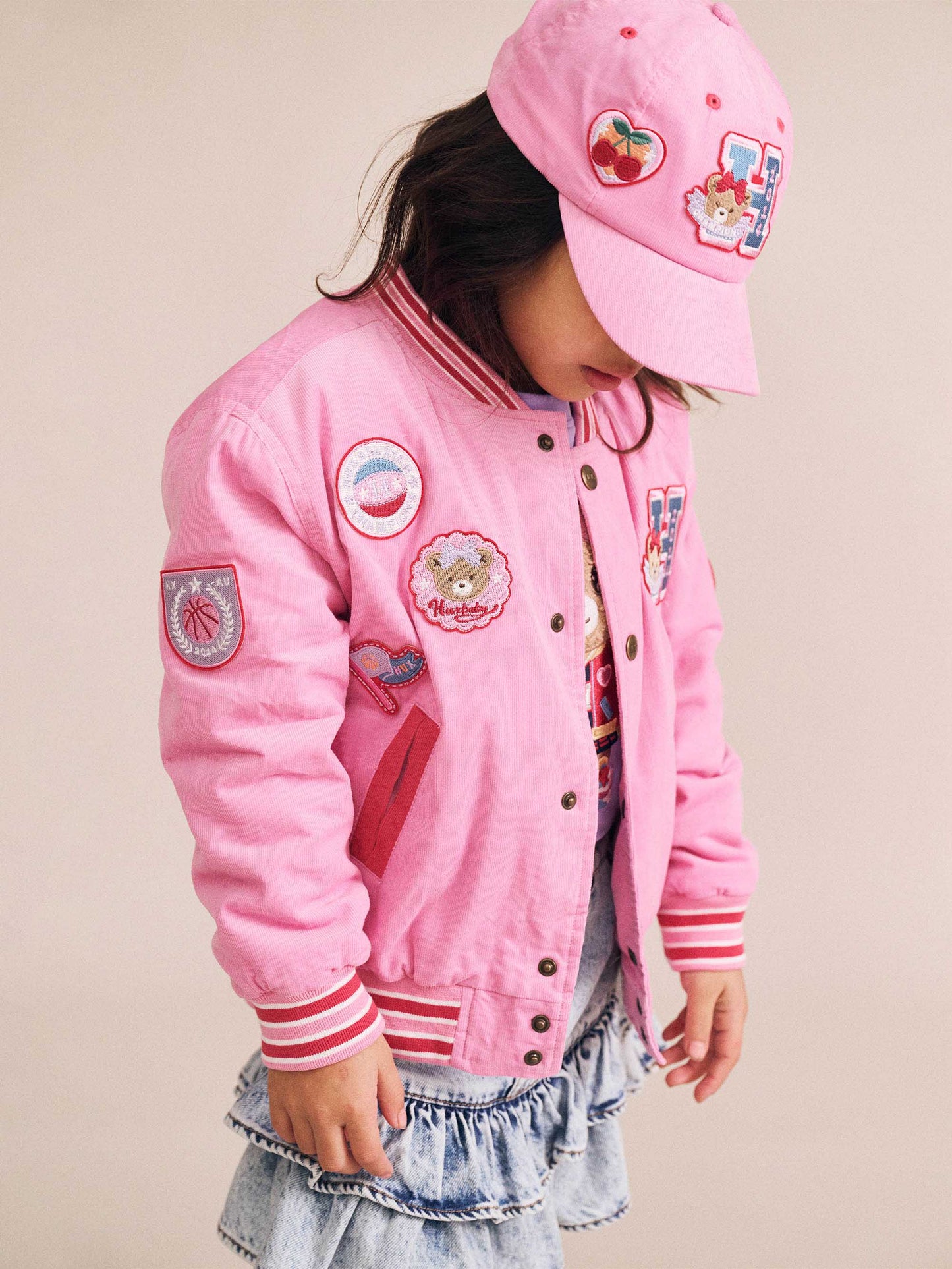 Huxbaby Dreamy Denim Tirered Skirt Denim Blue