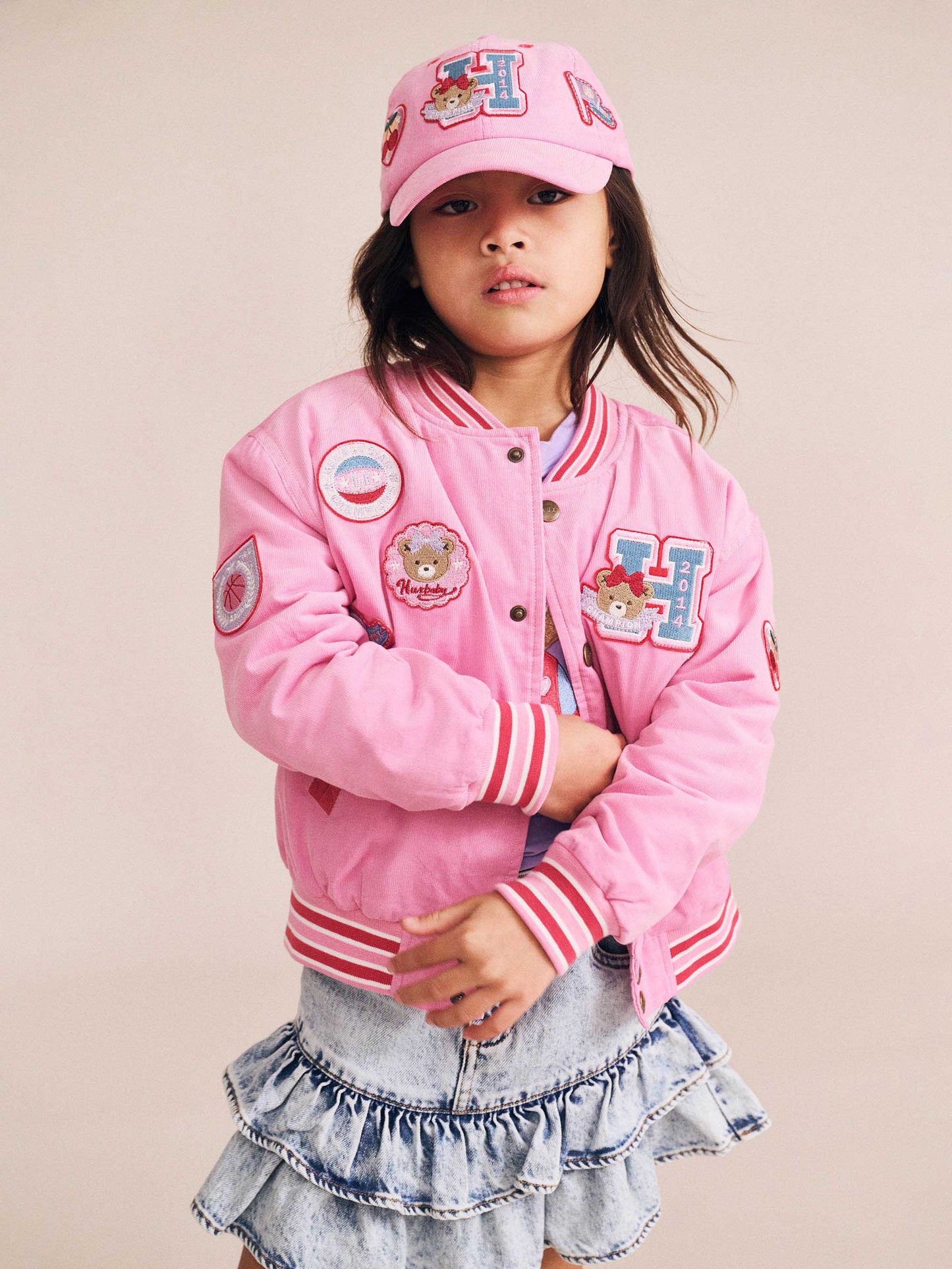 Huxbaby Dreamy Denim Tirered Skirt Denim Blue