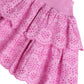 Huxbaby Tiered Broderie Skirt Magenta