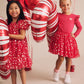 Huxbaby Golden Cherries Puff Sleeve Tulle Dress