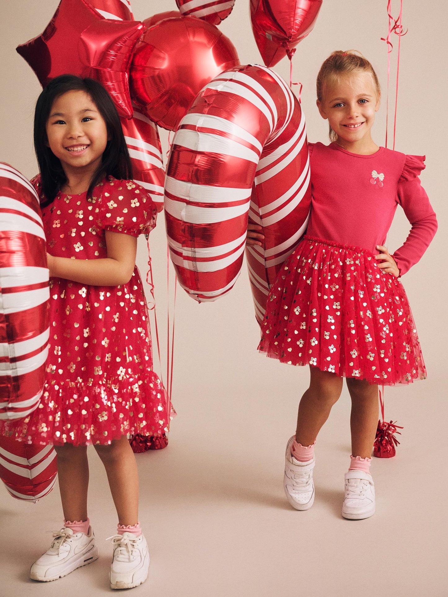 Huxbaby Golden Cherries Puff Sleeve Tulle Dress