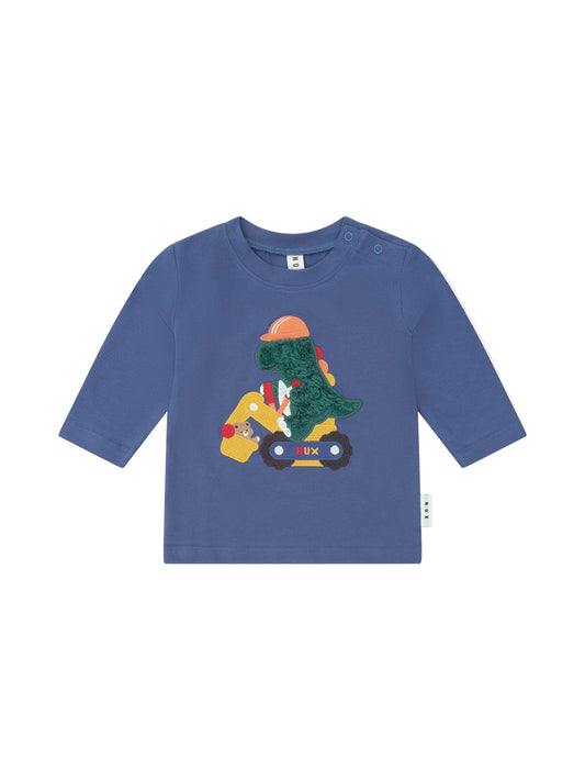 Huxbaby Tradie Dino Top Vintage Blue