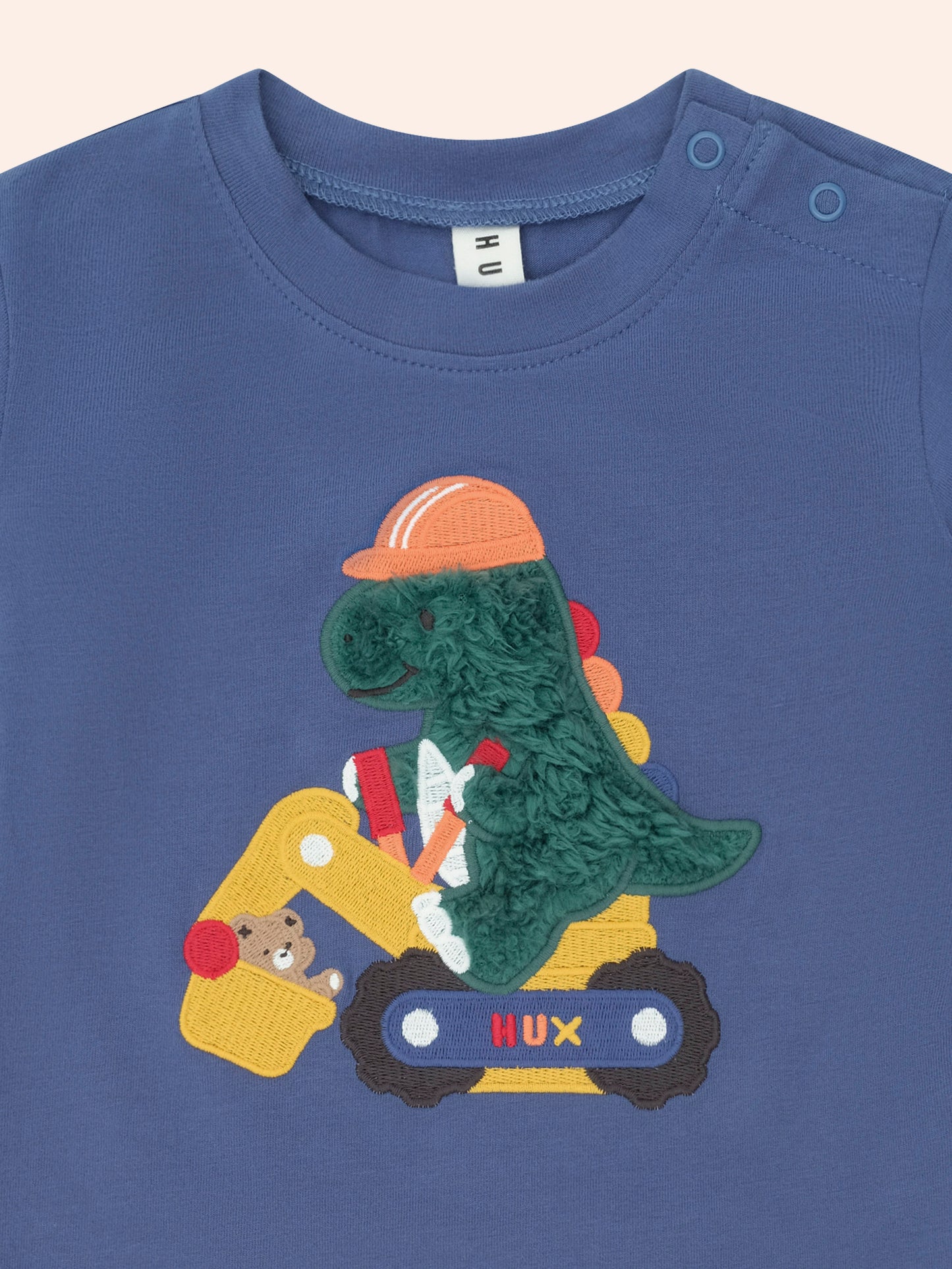 Huxbaby Tradie Dino Top Vintage Blue