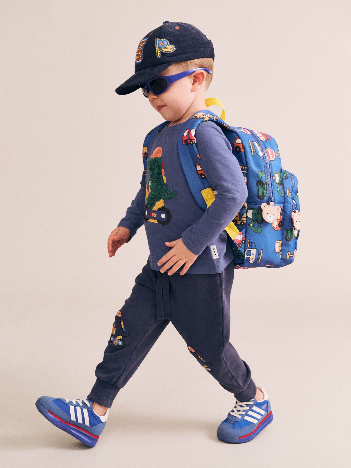 Huxbaby Tradie Dino Top Vintage Blue