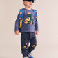 Huxbaby Tradie Dino Top Vintage Blue