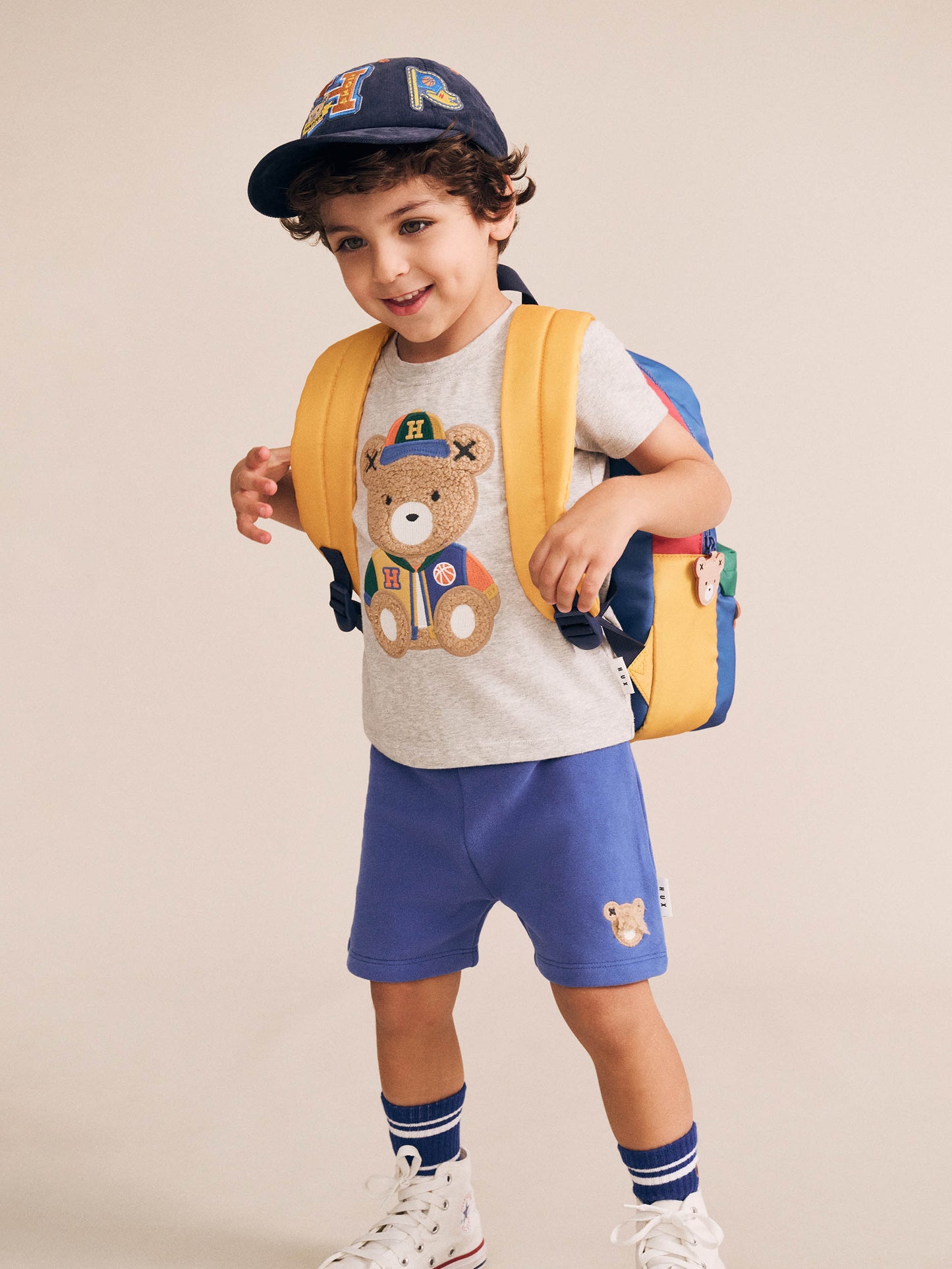 Huxbaby Varsity Grey Tee Grey Marle