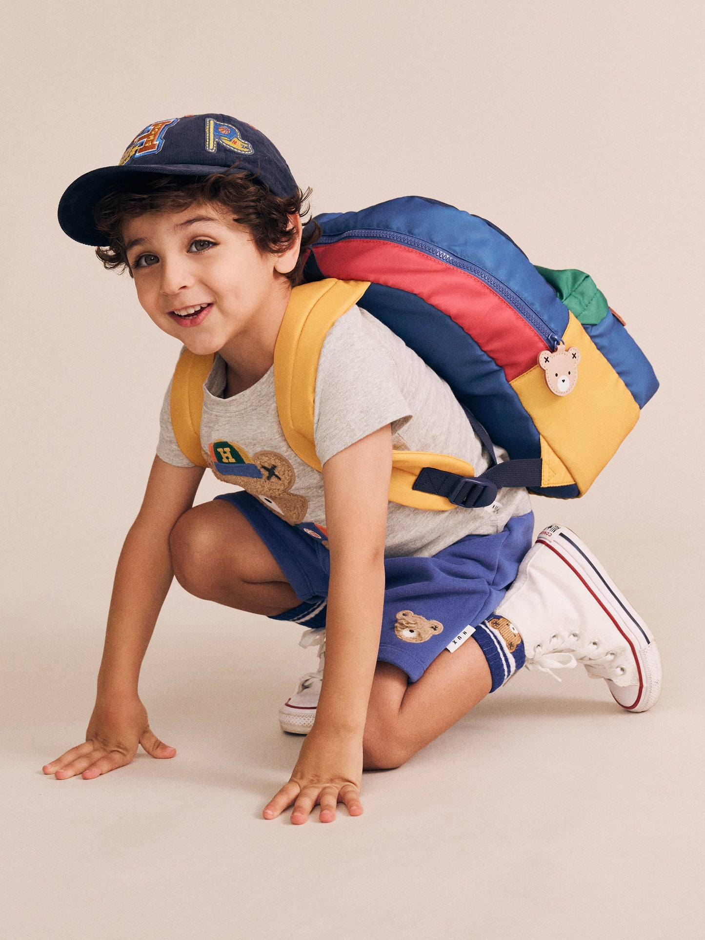 Huxbaby Varsity Grey Tee Grey Marle