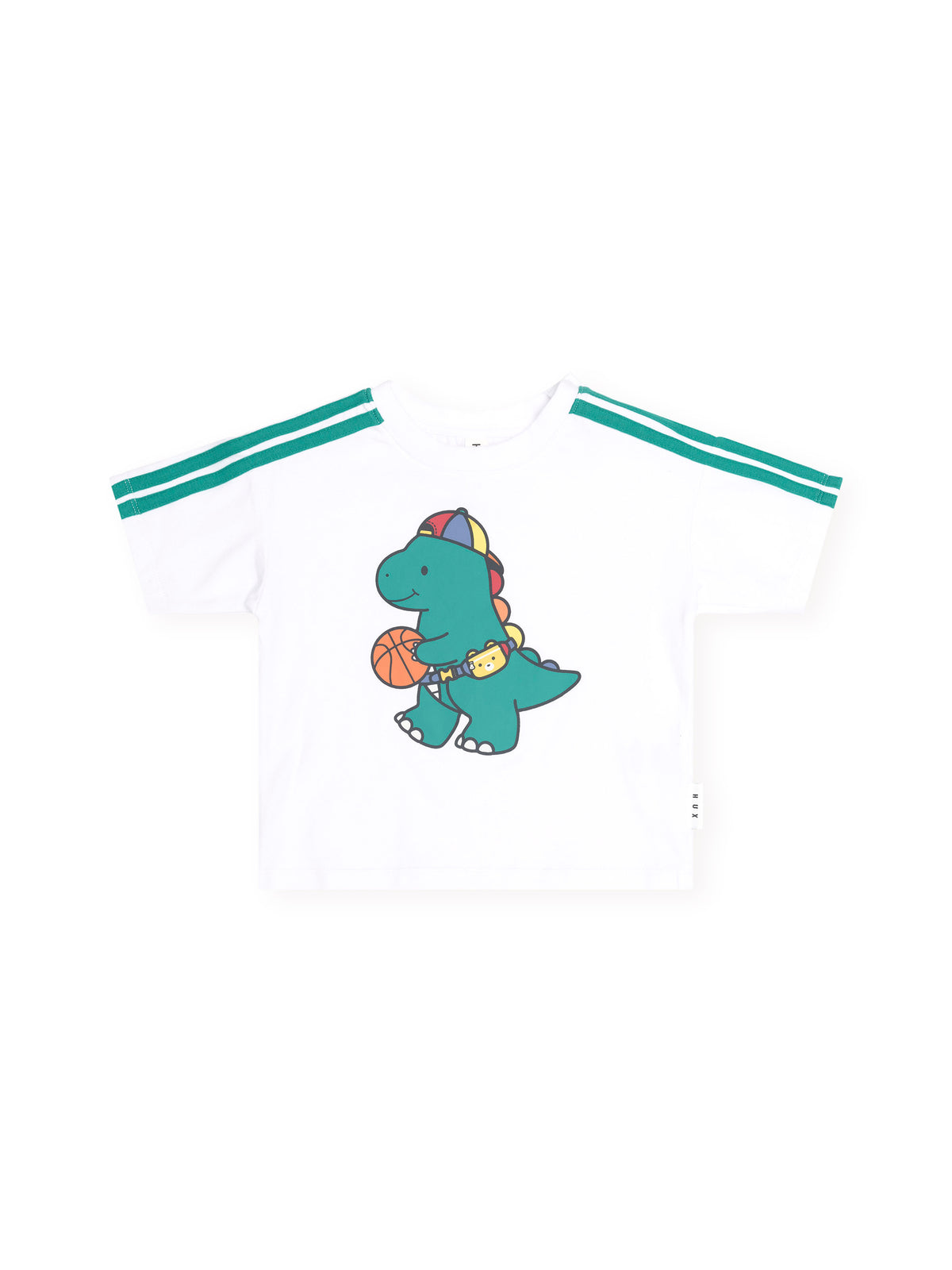 Huxbaby Baller Dino Sporty Stripe Tee