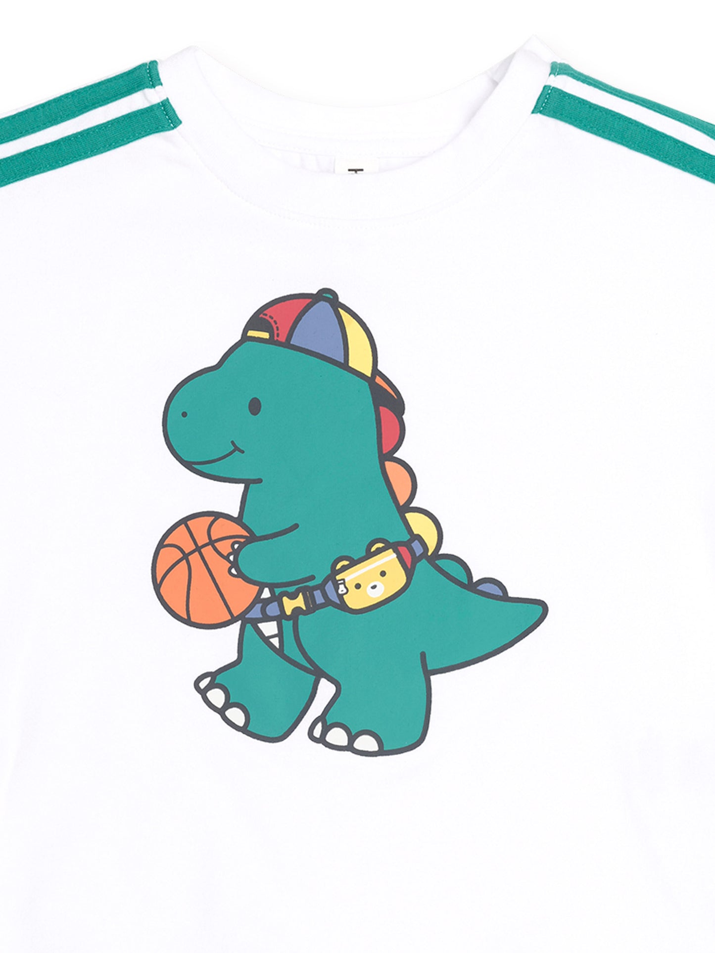 Huxbaby Baller Dino Sporty Stripe Tee