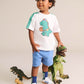 Huxbaby Baller Dino Sporty Stripe Tee