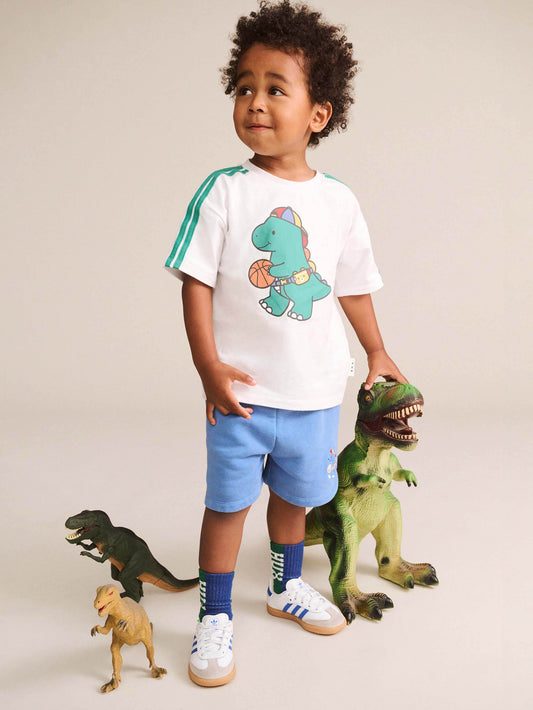 Huxbaby Baller Dino Sporty Stripe Tee