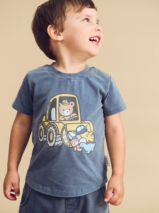 Huxbaby Digger Hux T-Shirt Washed Navy