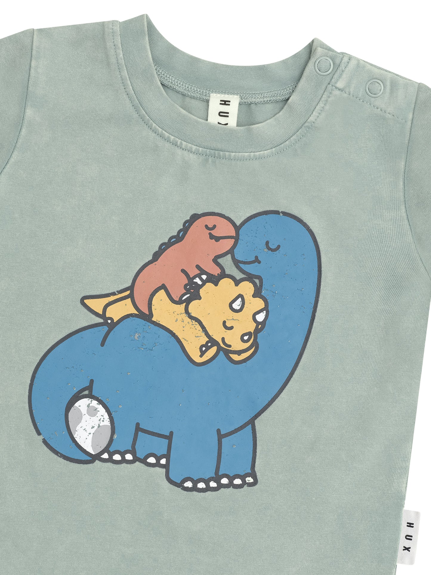 Huxbaby Cuddlesaurus T-Shirt Washed Jalapeno